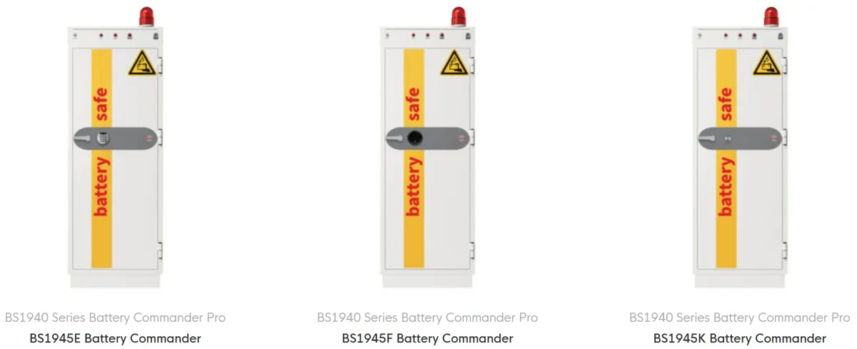 Battery Commander Pro fire-rated lithium-ion battery safes