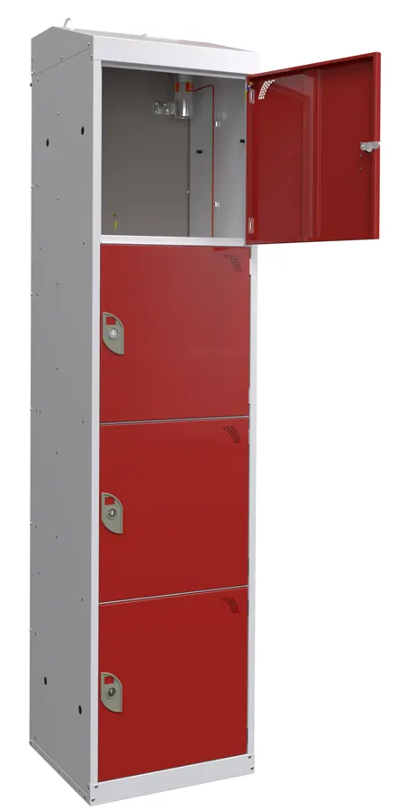 4 compartment charging locker