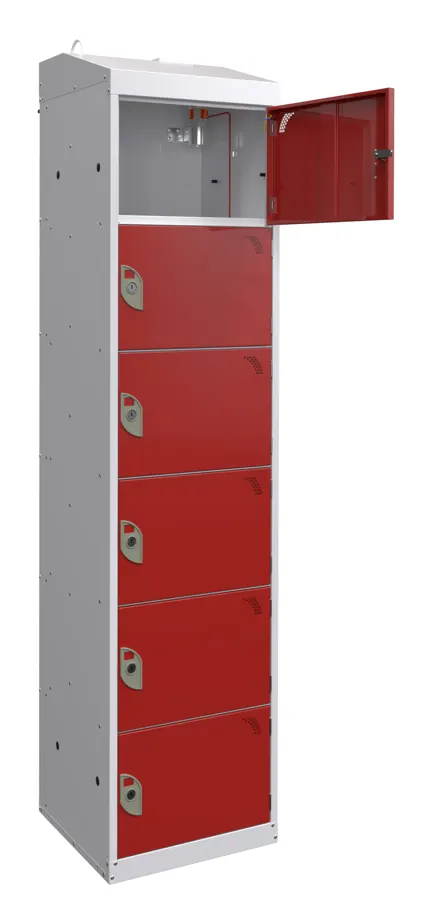 6 compartment charging locker