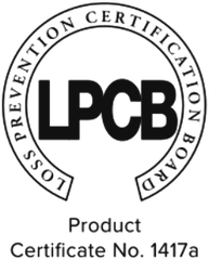 LPCB Loss Prevention Certification Board, product certificate no. 1417a
